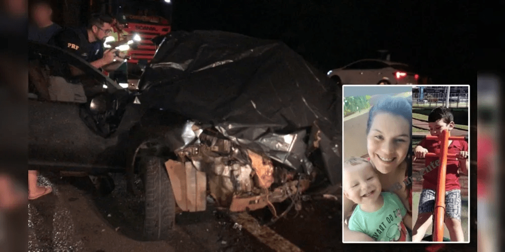 Foto Mulher grávida e filhos de 8 e 1 ano morrem em acidente
